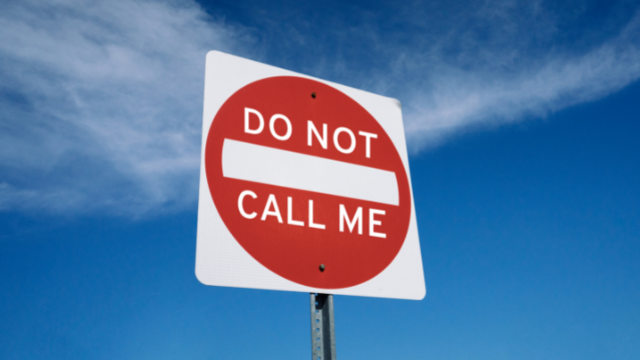 do not call me sign